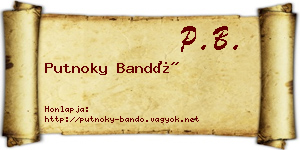 Putnoky Bandó névjegykártya